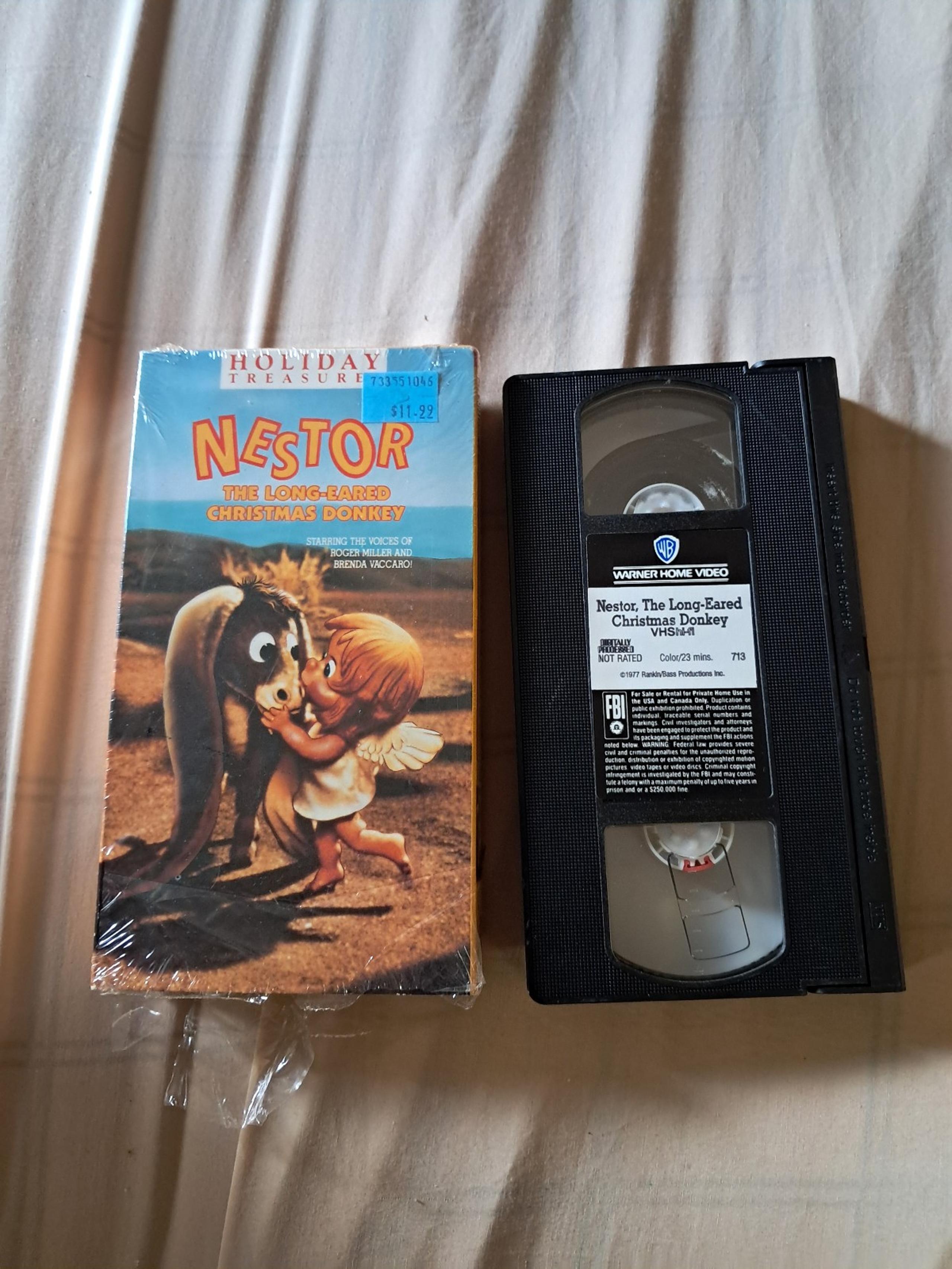 1990 Holiday Treasures Nestor The long eared Christmas Donkey VHS