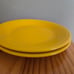 (2) FIESTA sunflower yellow dinner plates GGGD Homer Laughlin co.