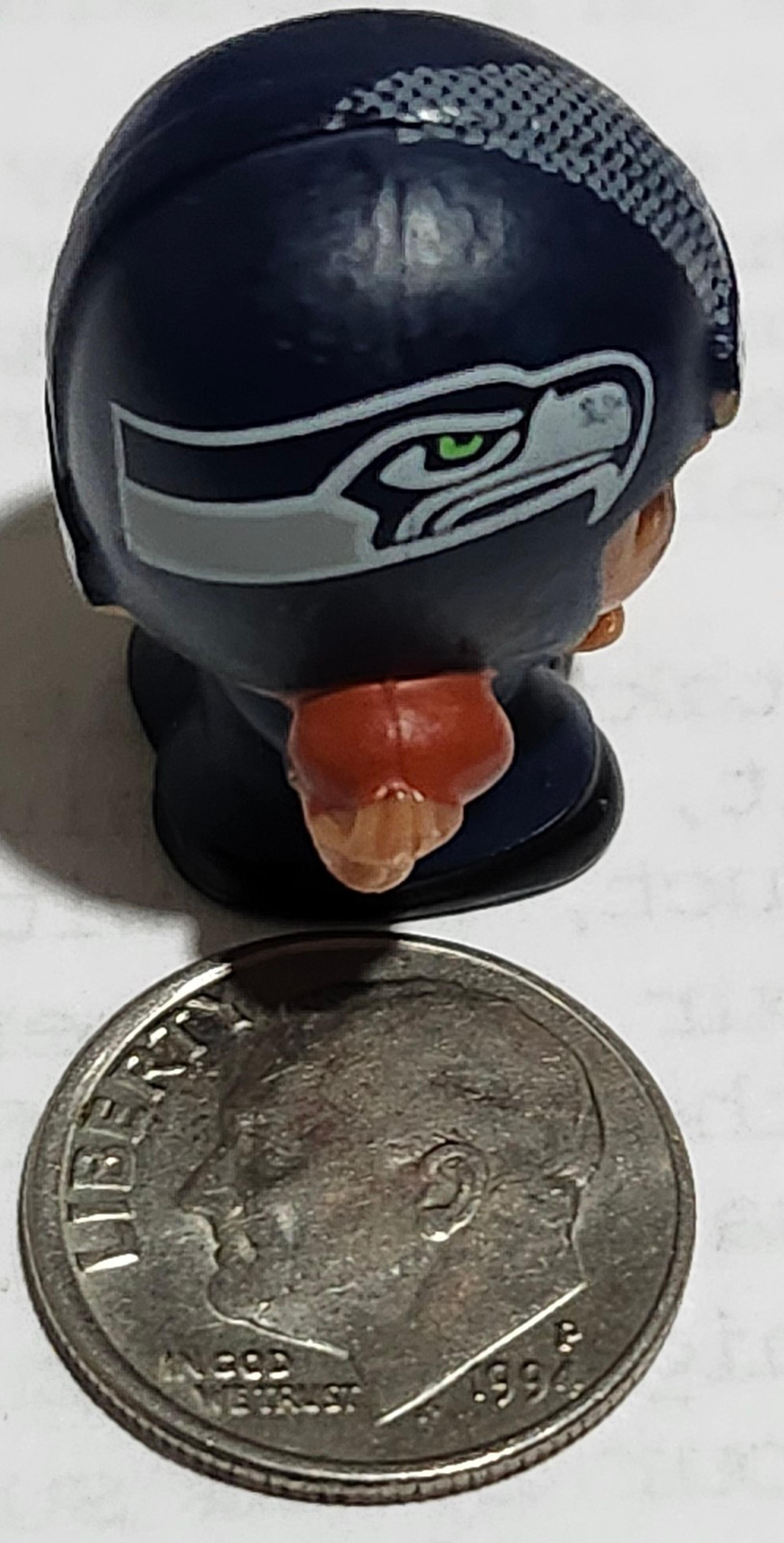 Vintage NFL Teenymates Seattle Seahalks Mini Action Figure Football Player. GC!