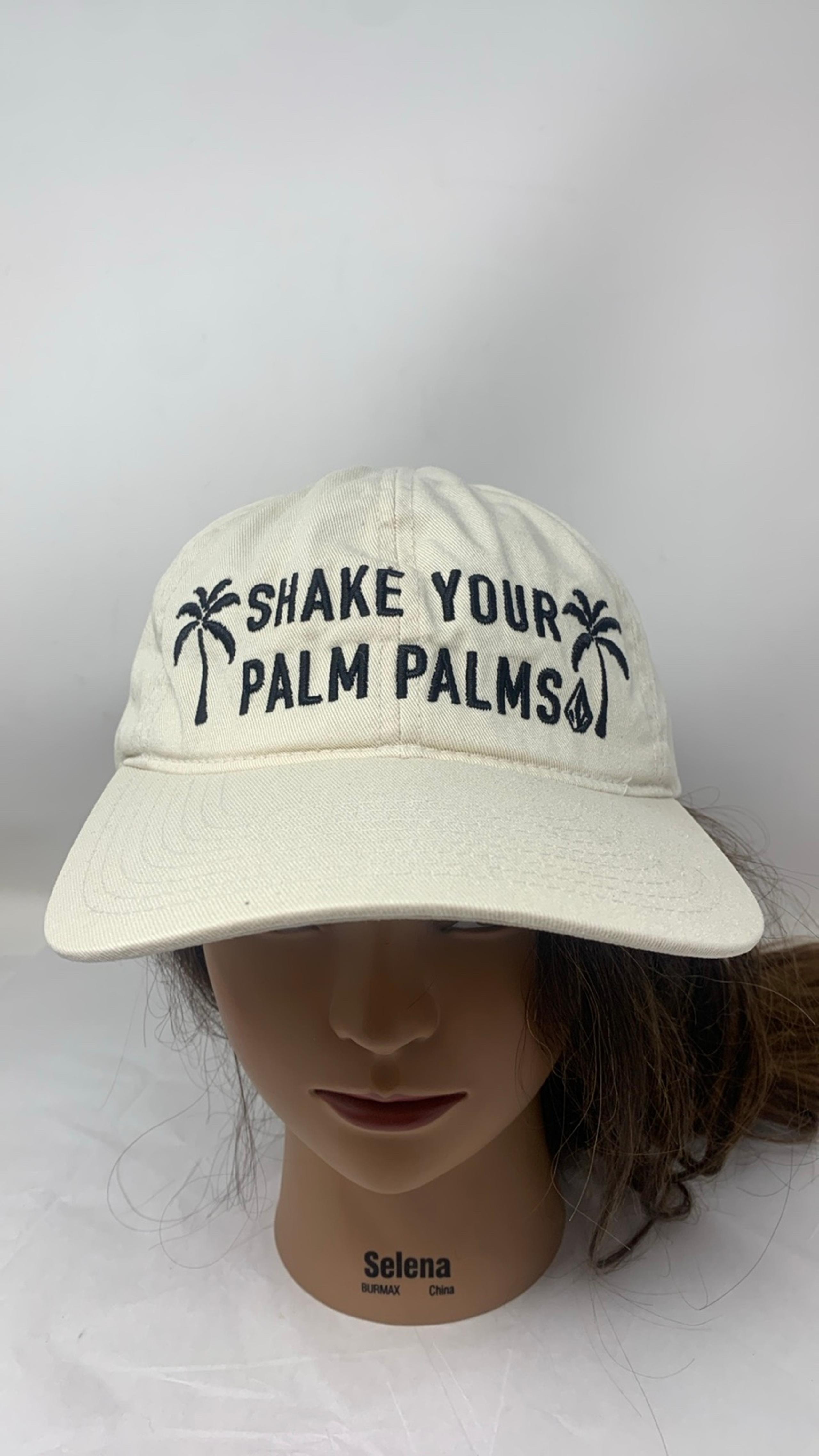 Volcom off white Shake your Palms Palms canvas baseball hat cap