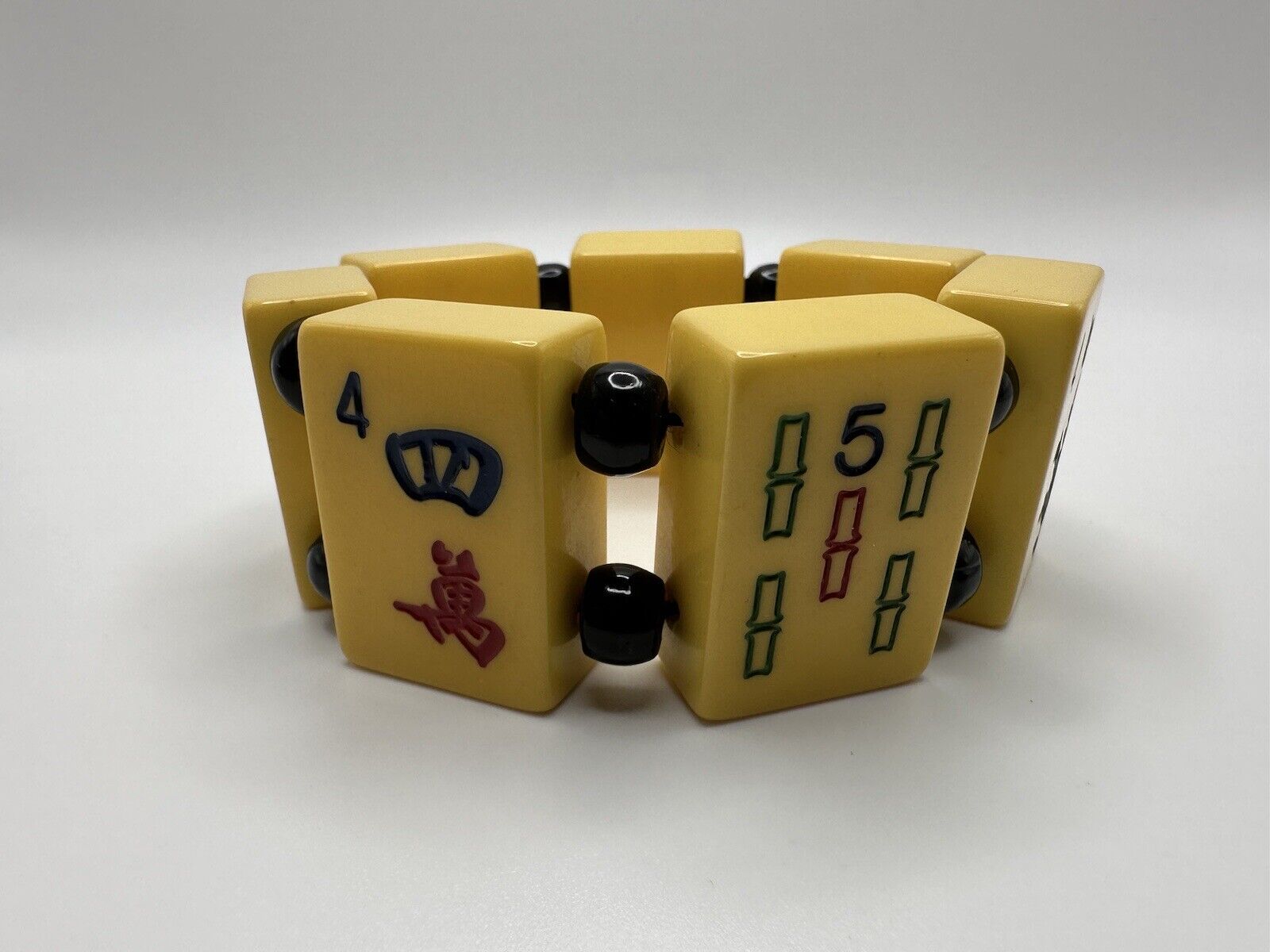 Vintage Bakelite Mah Jong Tile Bracelet 8” X 3.1cm