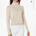 Alo Yoga Clarity Long Sleeve Turtleneck Sweatshirt in Putty Heather