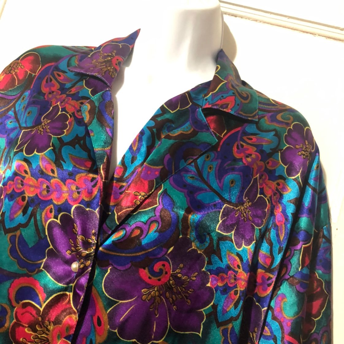 Victorias Secret Floral Satin Night Gown