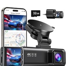 Dash Cam Front Rear, 4K/2.5K Full HD Dash Camera for Cars, Included 32GB Card, B