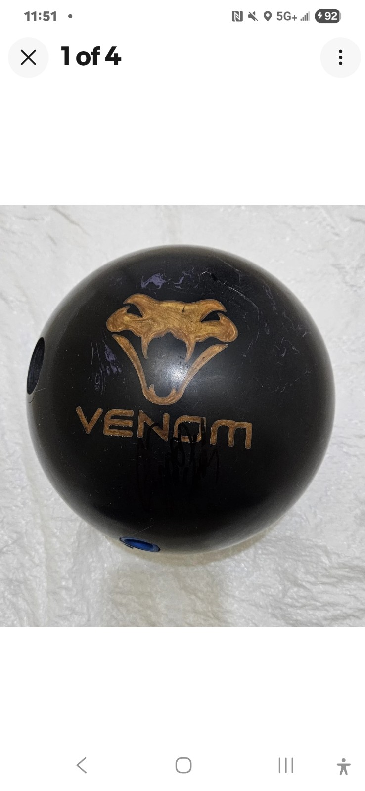 Motiv black venom bowling ball 15 lbs