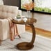 Rustic Wooden Round End Table