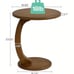 Rustic Wooden Round End Table