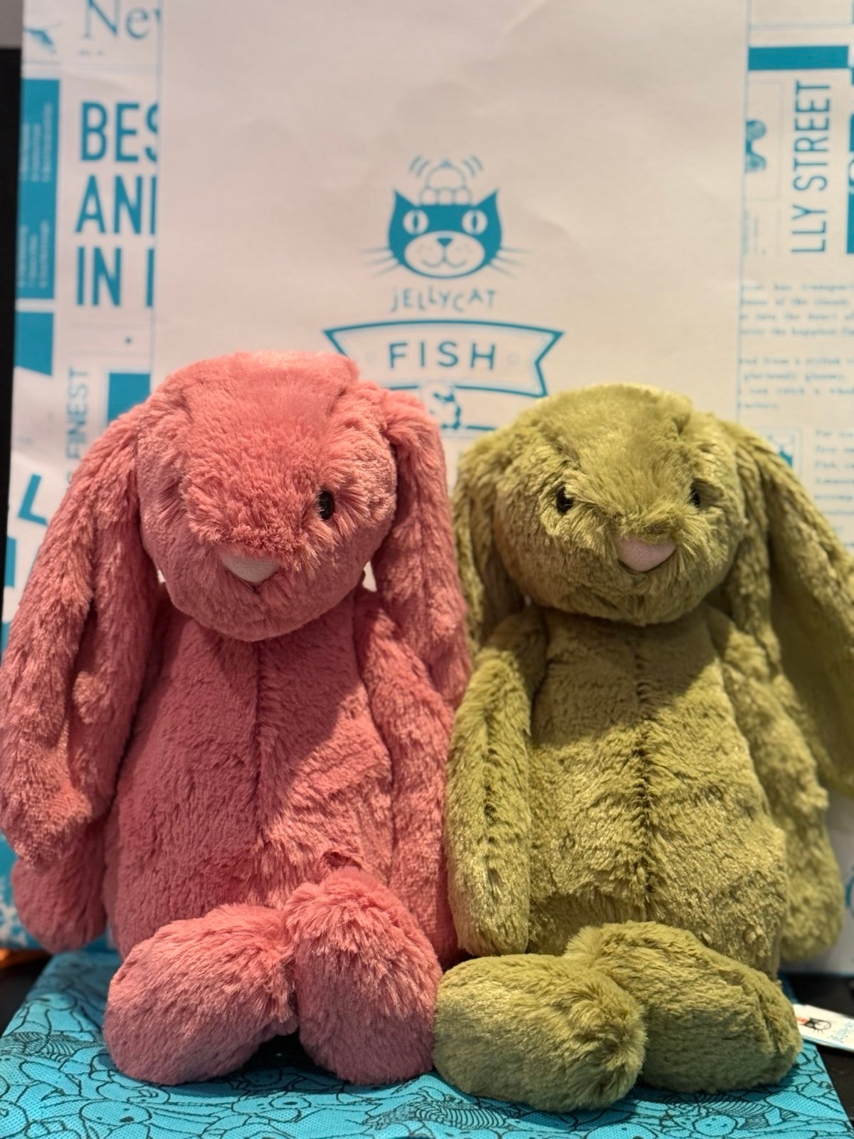 Jellycat Bashful MOSS and SORREL bunnies- retired