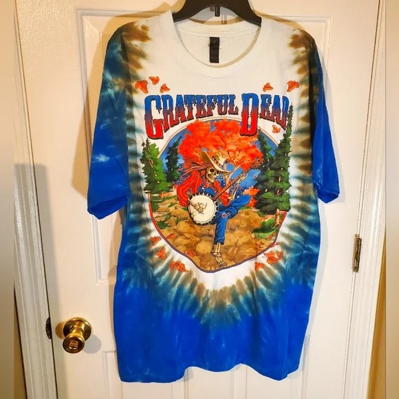 Liquid Blue Grateful Dead GDP 2000 Tie-dye Banjo Player Fall Gildan XL Vintage