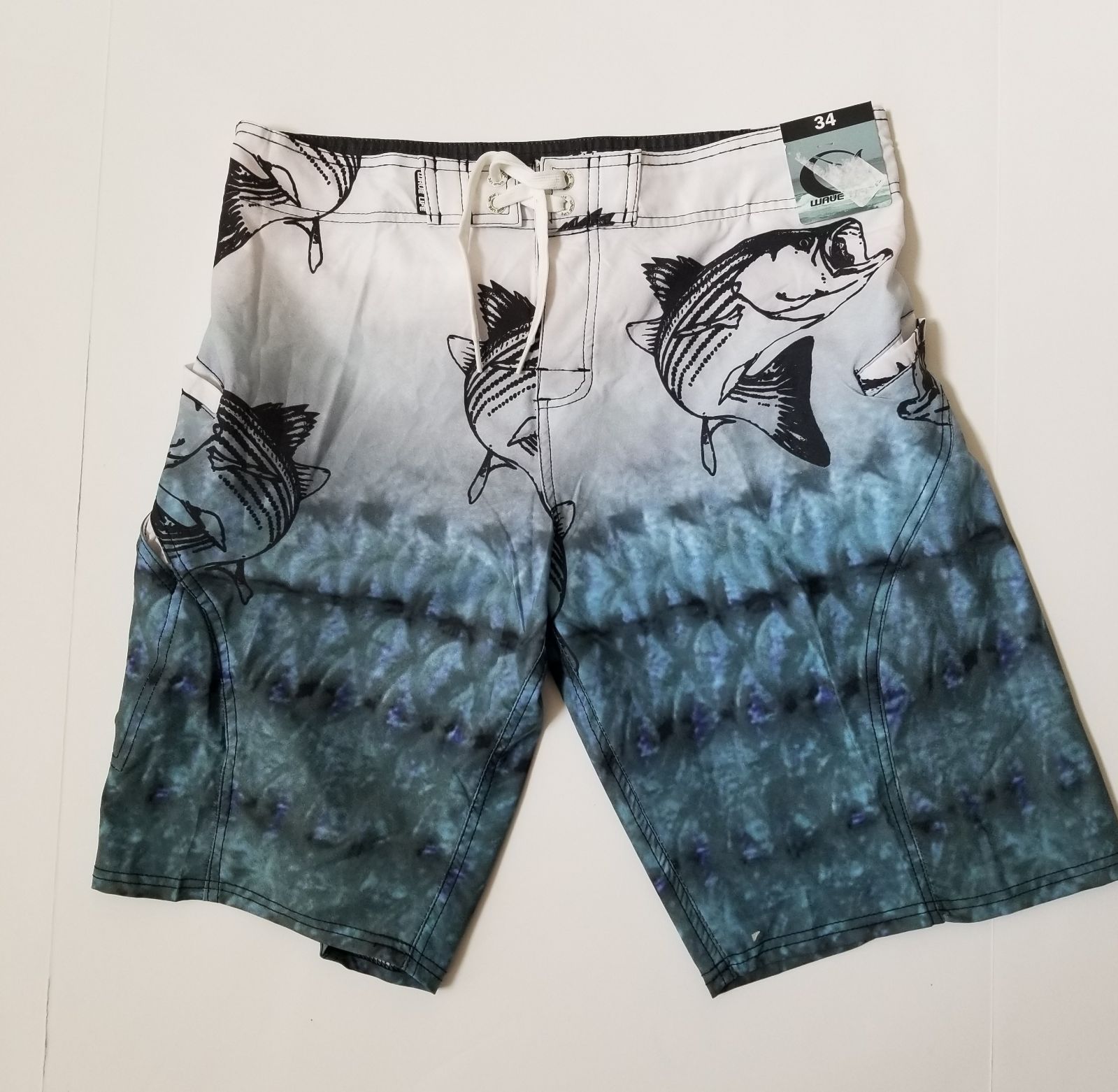 Wave Life Mens SZ 34 Bass Board Shorts