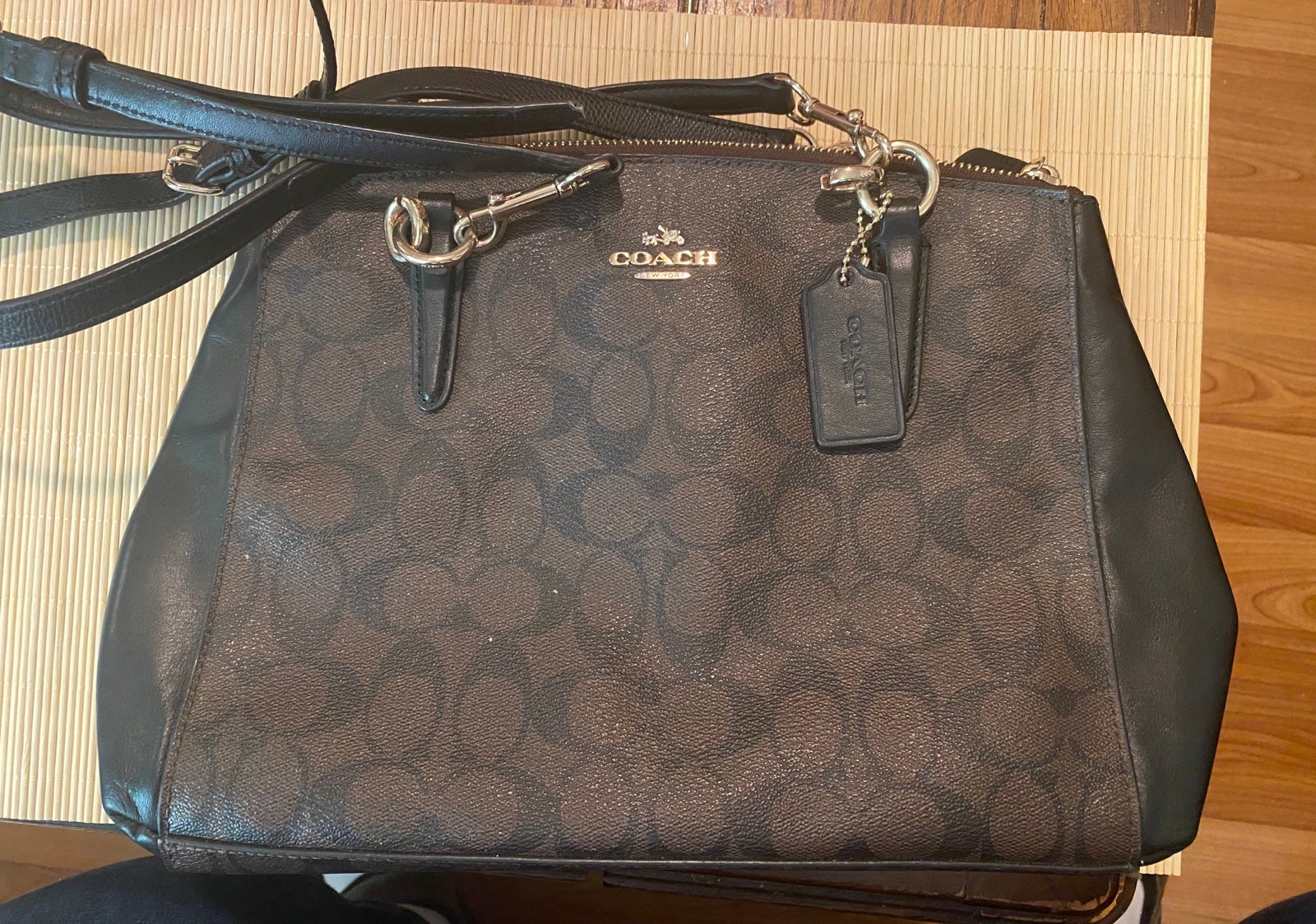 Coach F58291 Small Christie Carryall brown leather Shoulder Bag