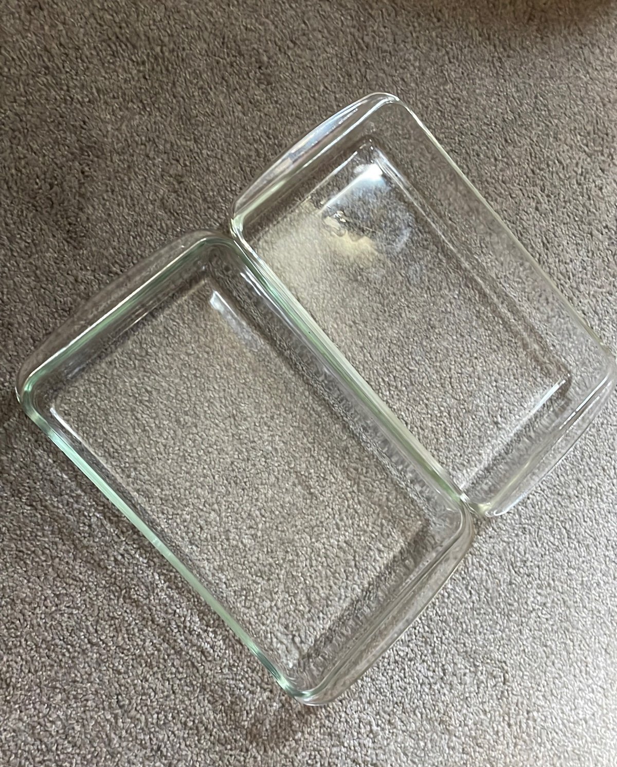 2-Pyrex Glass Baking Dish VINTAGE!
