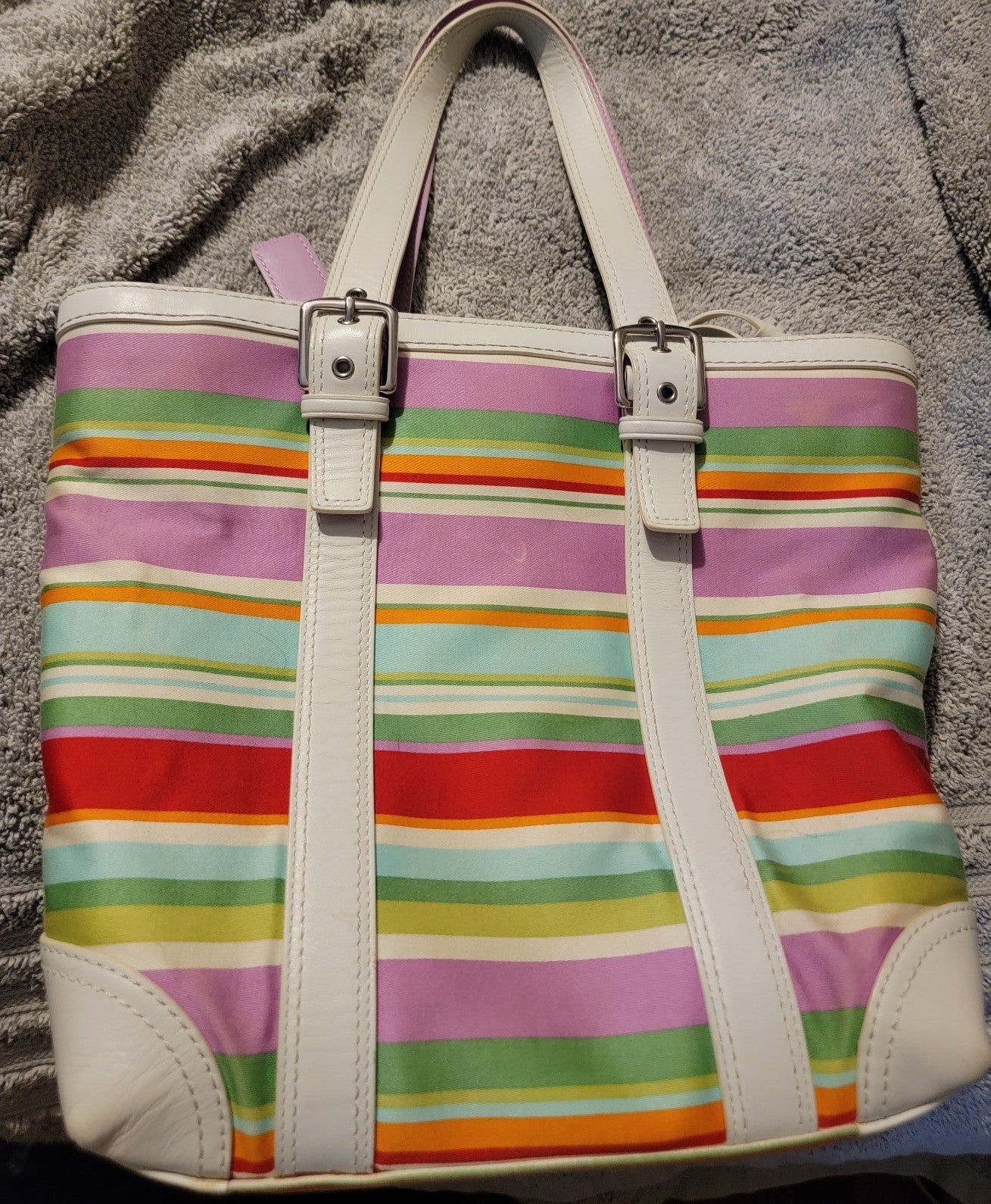 Coach Striped Shoulder Bag