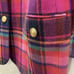 Lord & Taylor VTG Blazer Jacket Womens 8 Plaid Wool Double Breasted Pink