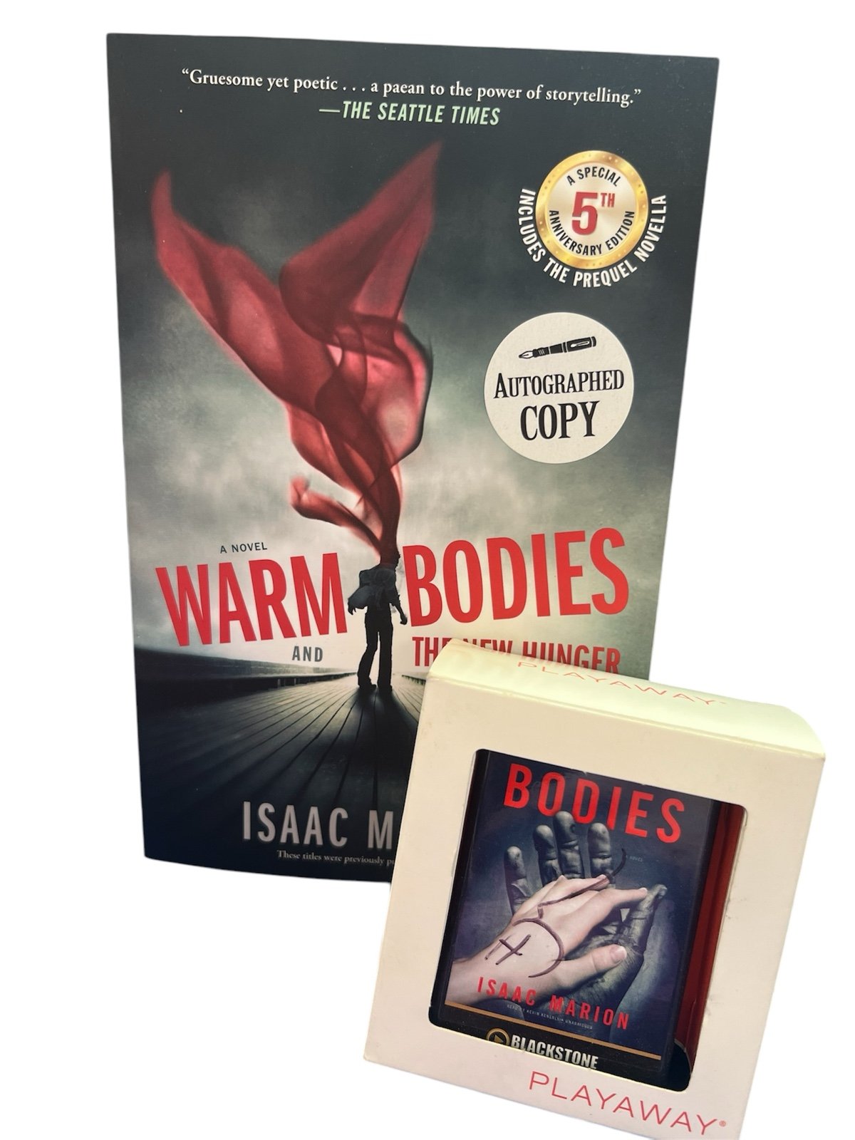 AUTOGRAPHED Warm Bodies Issac Marion Play-a-way and book