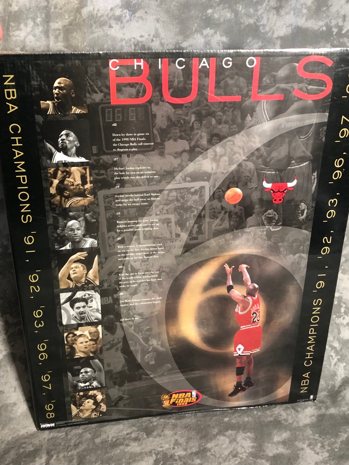 Nos Vintage 16”x20” Michael Jordan Poster 1998 New Sealed Galaxy Pictures NBA