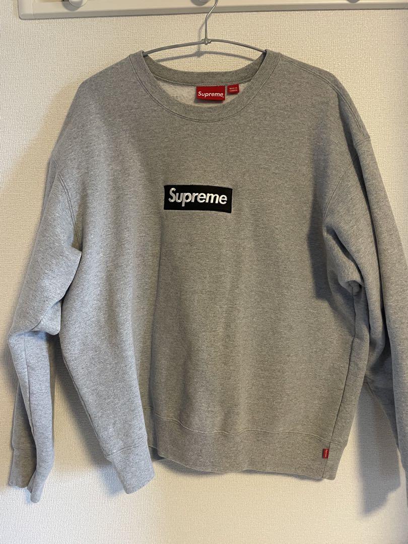 Supreme Box Logo Crewneck Heather Grey