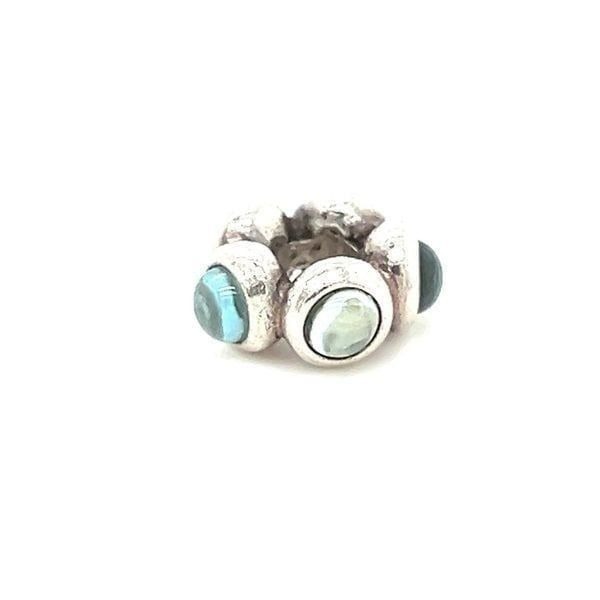Pandora Blue Topaz Cabochon Retired Spacer Charm