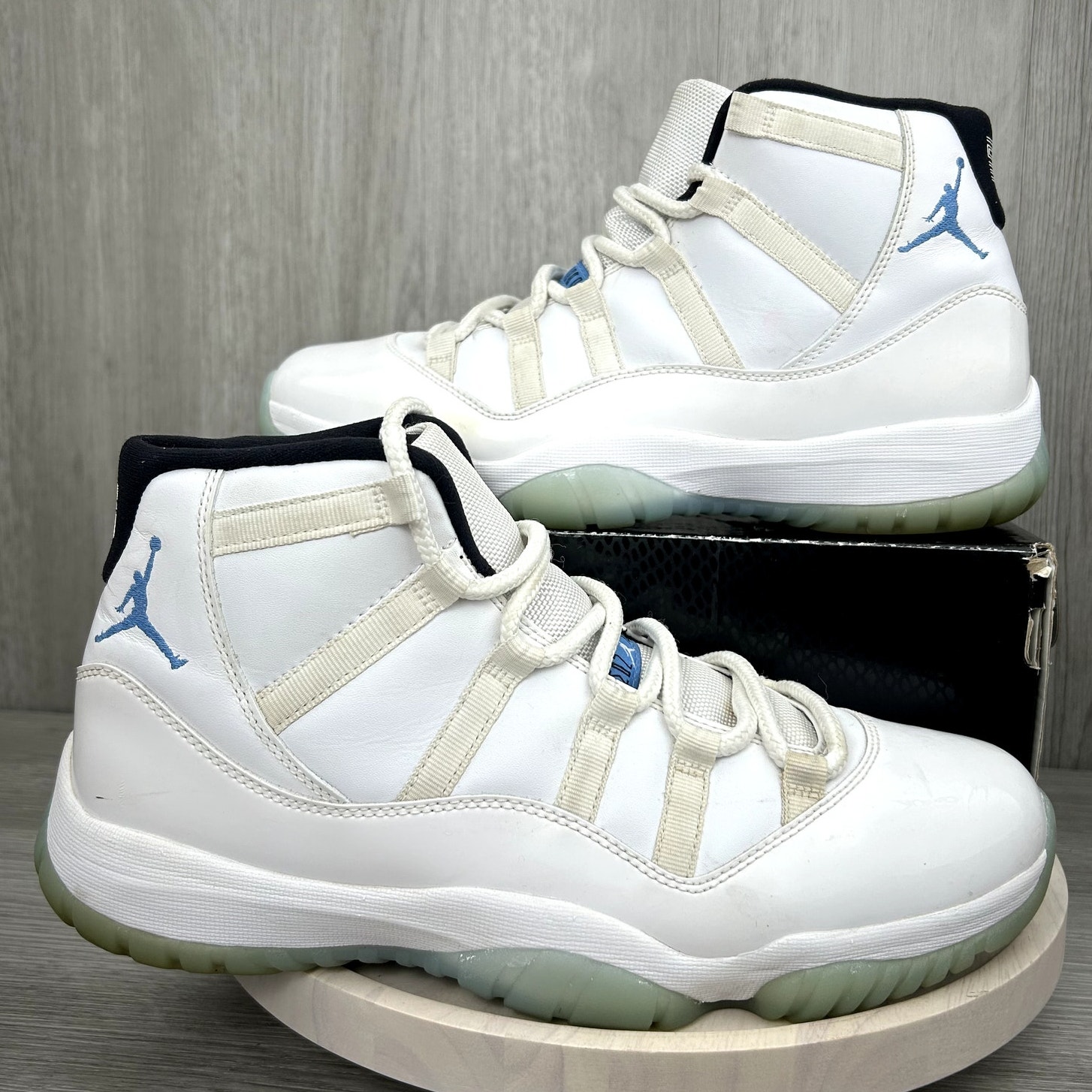 Nike Air Jordan 11 Retro Legend Blue White Men 10 378037-117 Sneakers OG 2014