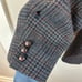 Pendleton Blue Plaid Tweed Wool Blazer Sport Coat Jacket Wooden Buttons Men's 42