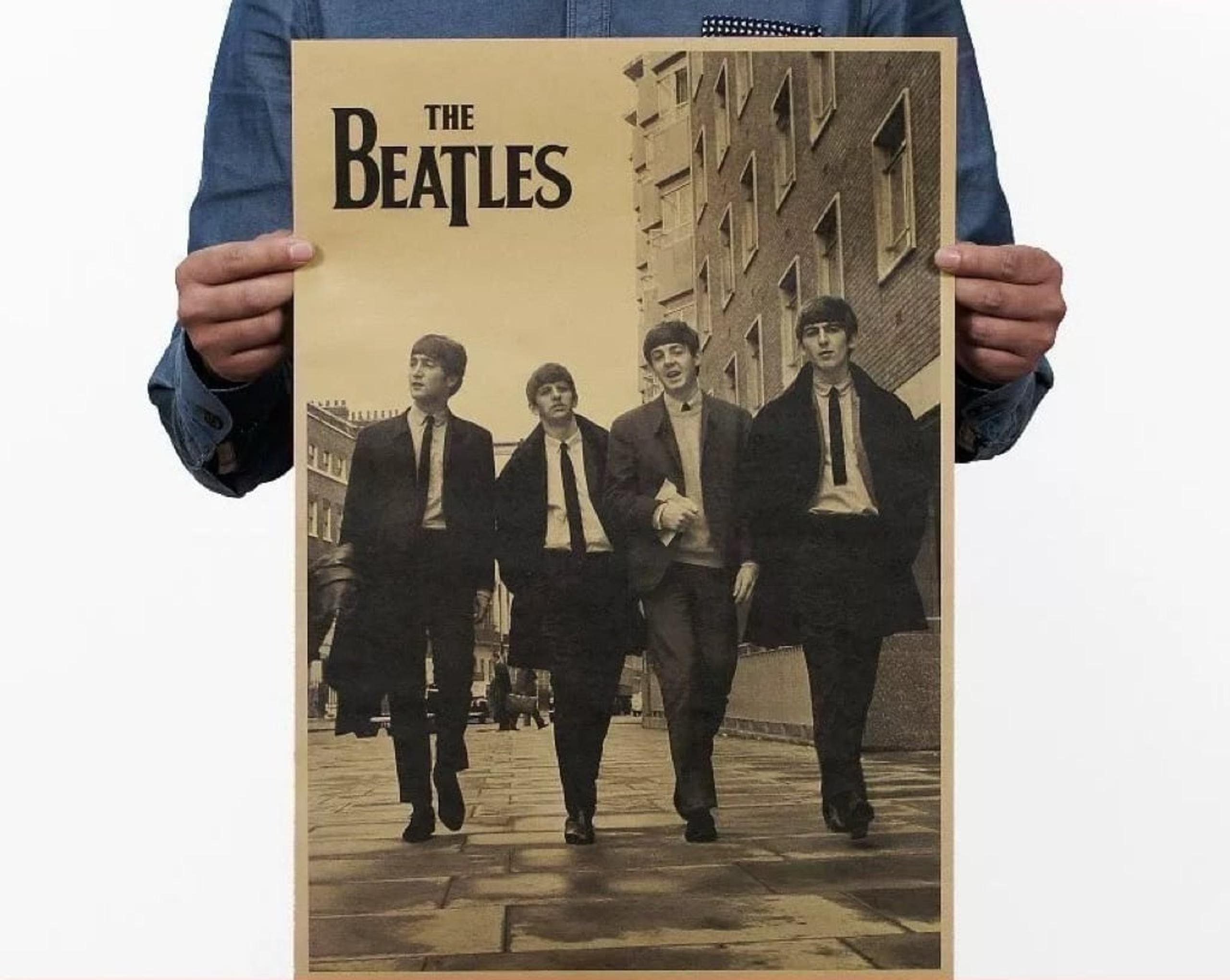 The Beatles brown paper poster