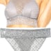 Gray Lace Bralette and Panty Set