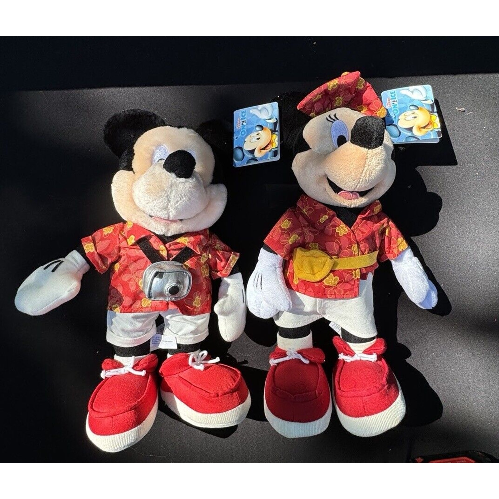 Vintage Disney Parks Minnie & Mickey Mouse Hawaii Tourist Outfits NWT! Mint!