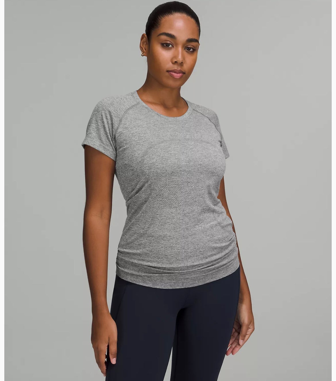 Grey Lululemon swiftly tech short sleeve