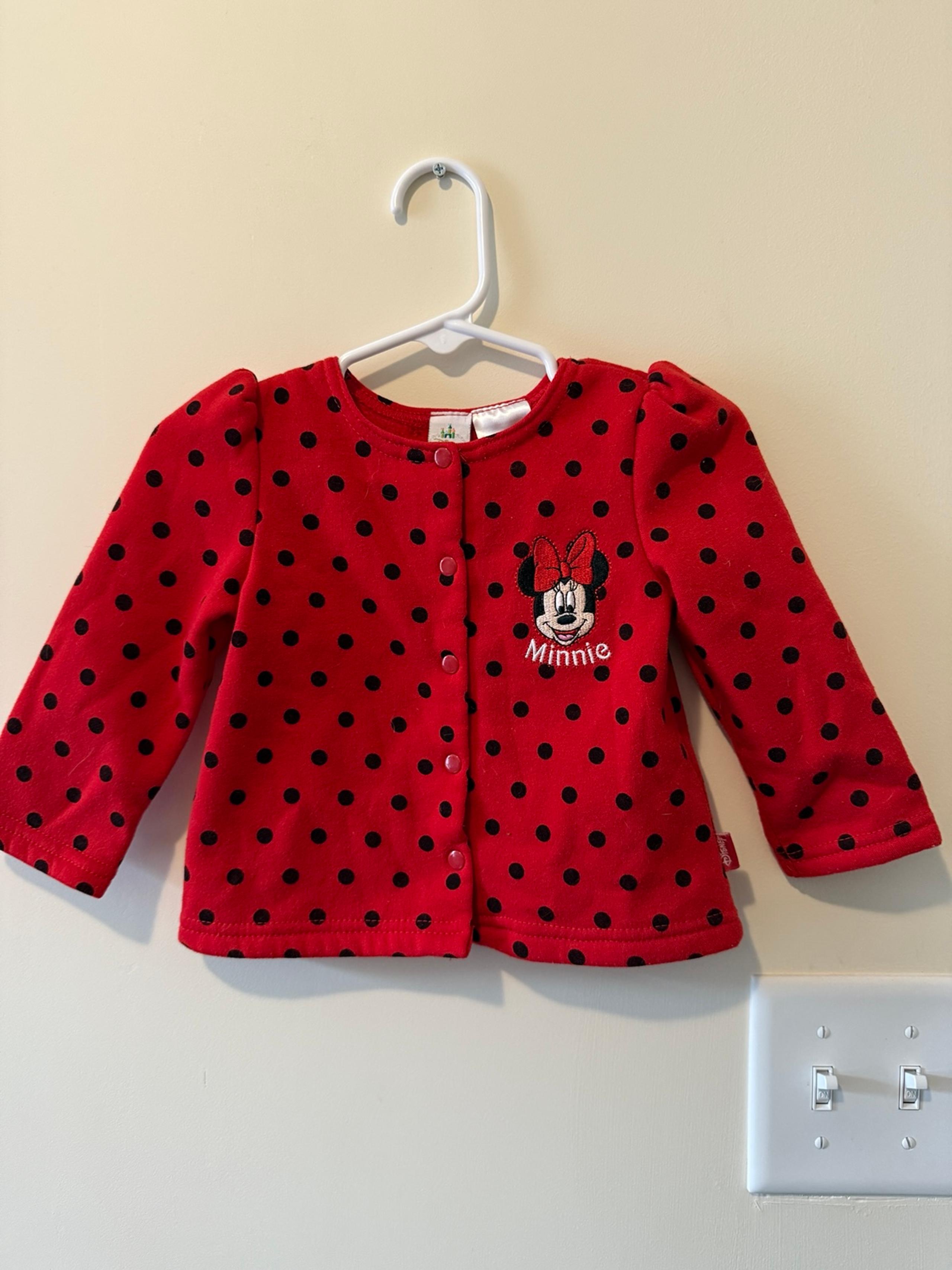 Minnie Mouse Button Up Jacket Sweater