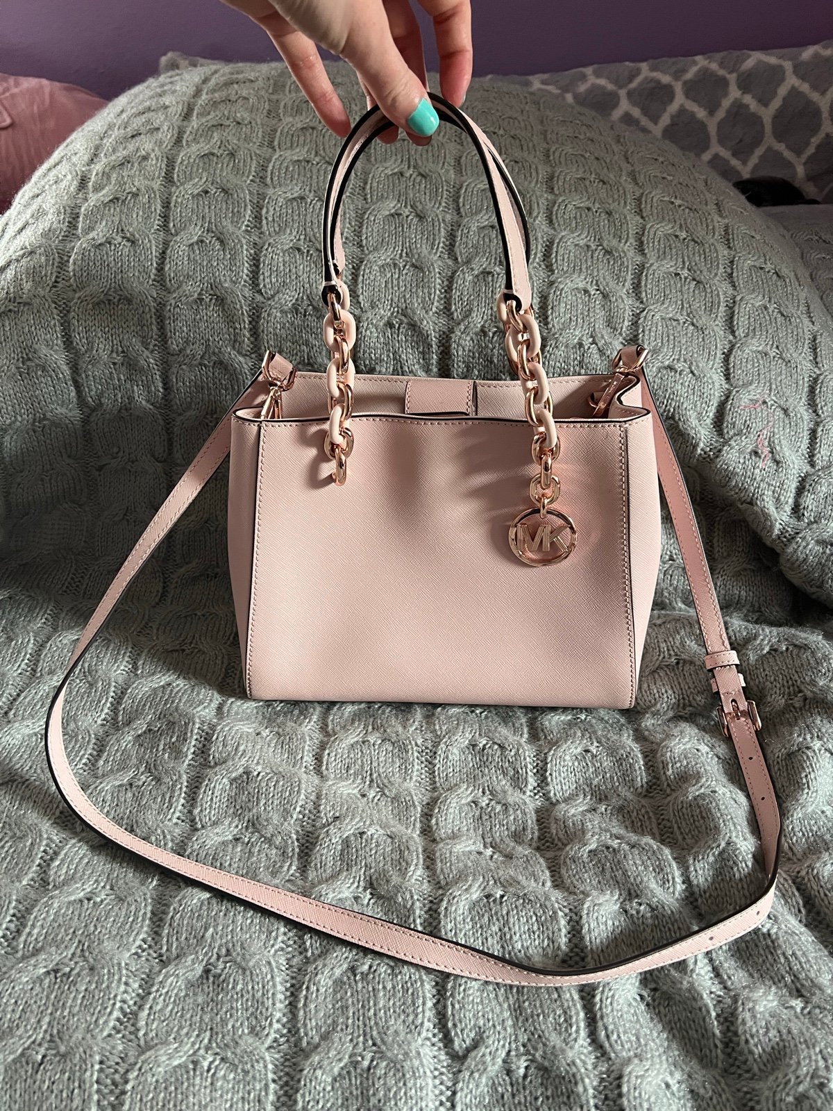 Michael Kors Sofia Medium North South Tote Crossbody Blossom Pink 35T9RO5T2L