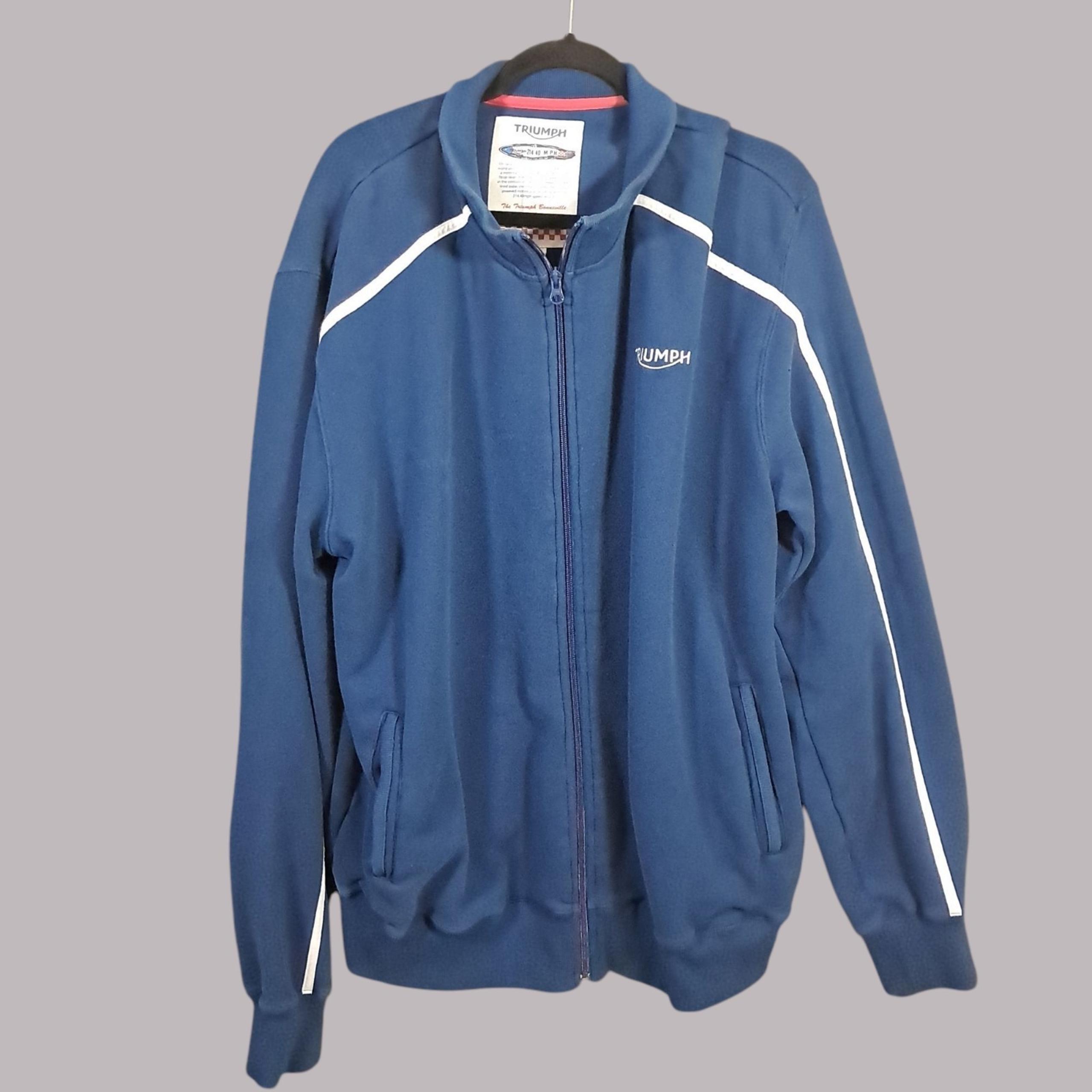 Triumph Mens Sweat Jacket XXXL Motorcycle 214.40 M.P.H Zipper Johnny Allen Biker