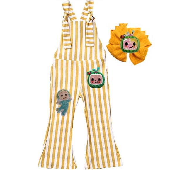 12-18 Cocomelon Dress Jumpsuit Smash Birthday Outfit Clothes Romper Coco melon