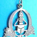 Scarab Pendant Charm Cartouche Sterling Lotus Flower Egyptian Vintage BeadRage