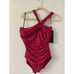NWT Miraclesuit Rock Solid Europa Halter One Piece Grenadine Red Size 14
