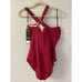 NWT Miraclesuit Rock Solid Europa Halter One Piece Grenadine Red Size 14