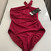 NWT Miraclesuit Rock Solid Europa Halter One Piece Grenadine Red Size 14