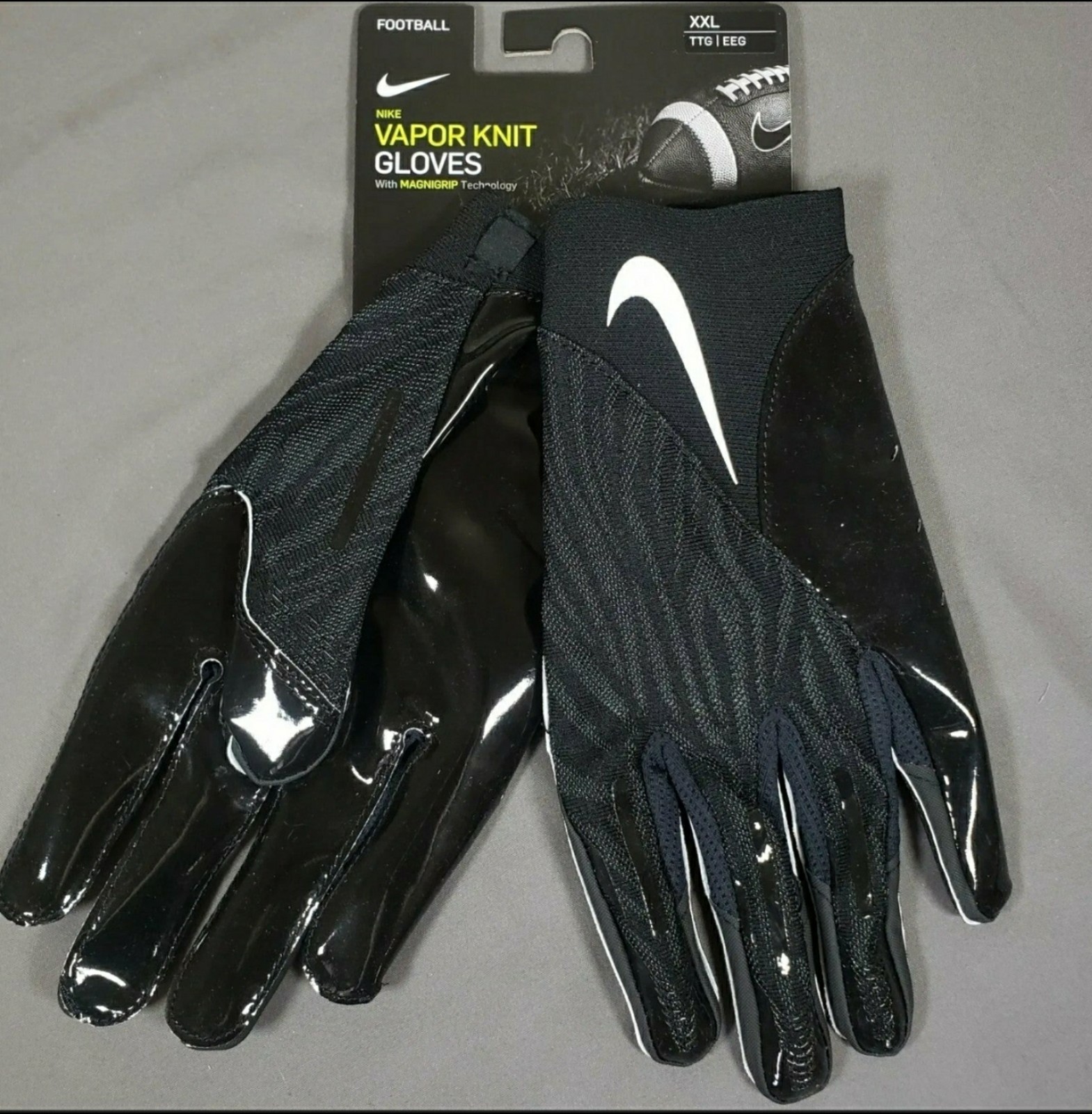Nike Vapor Knit 4.0 MagniGrip Reciever Gloves Black/White