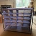 20-Cube Gray Stackable Shoe Cubby Organizer, Free Standing Shoe Cube Rack