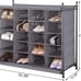 20-Cube Gray Stackable Shoe Cubby Organizer, Free Standing Shoe Cube Rack