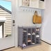 20-Cube Gray Stackable Shoe Cubby Organizer, Free Standing Shoe Cube Rack