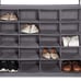 20-Cube Gray Stackable Shoe Cubby Organizer, Free Standing Shoe Cube Rack