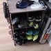 20-Cube Gray Stackable Shoe Cubby Organizer, Free Standing Shoe Cube Rack
