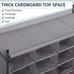 20-Cube Gray Stackable Shoe Cubby Organizer, Free Standing Shoe Cube Rack