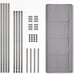 20-Cube Gray Stackable Shoe Cubby Organizer, Free Standing Shoe Cube Rack