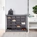 20-Cube Gray Stackable Shoe Cubby Organizer, Free Standing Shoe Cube Rack