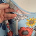 Asos Maternity One Shoulder Cape Dress Blue Floral