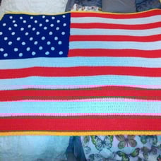 American flag afghan
