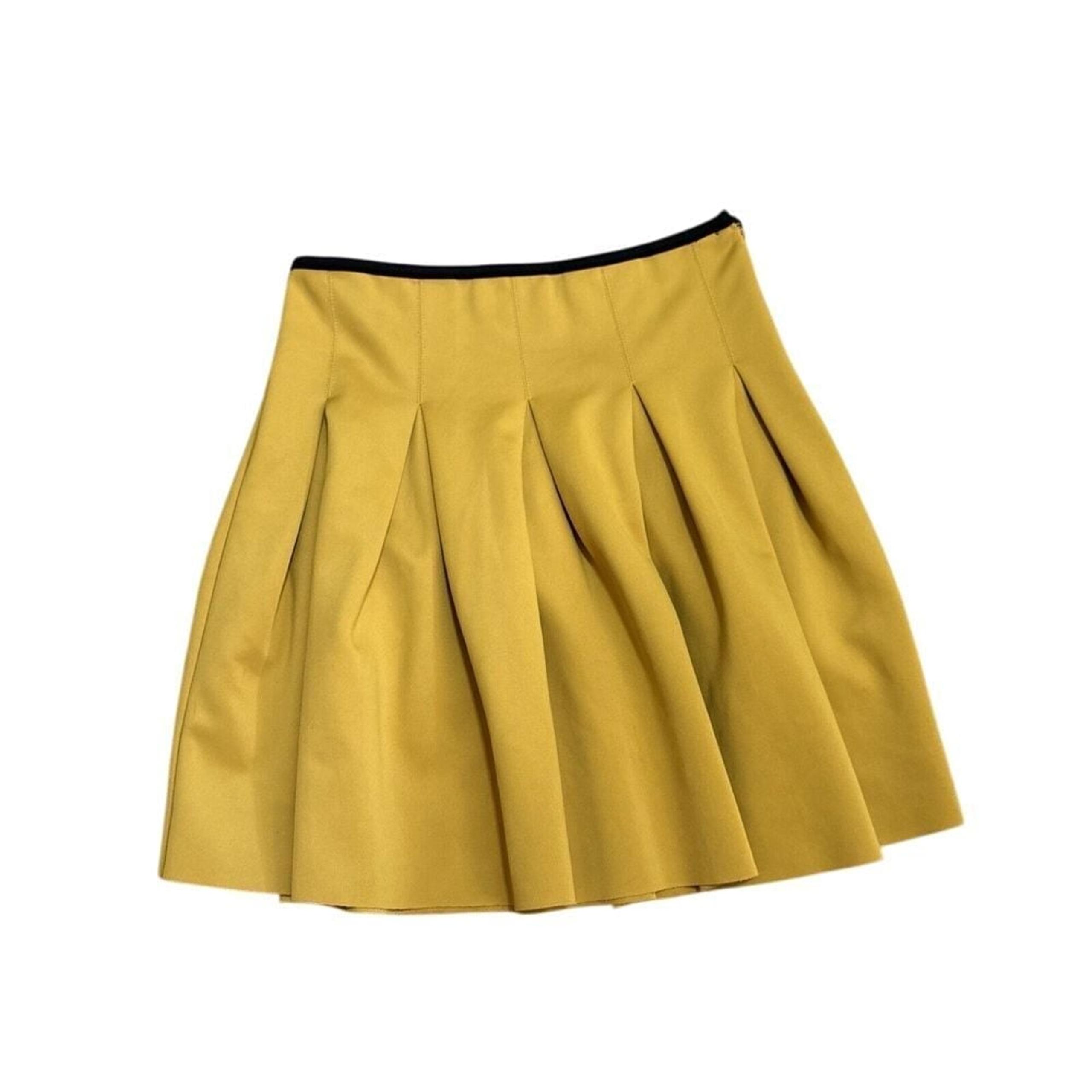 Ark & Co Mystic Pleats-a Yellow Gold Pleated Skirt Small