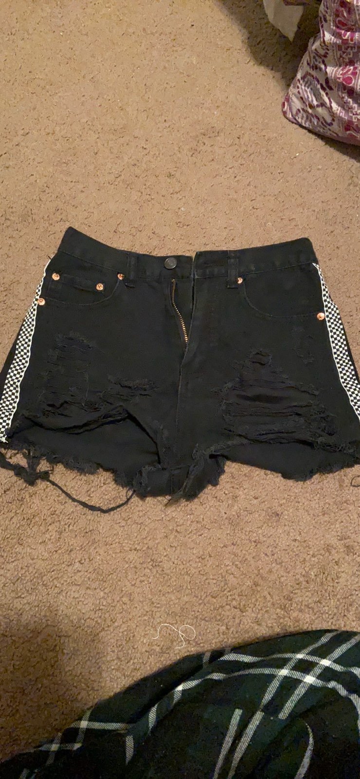 Black Jean Shorts