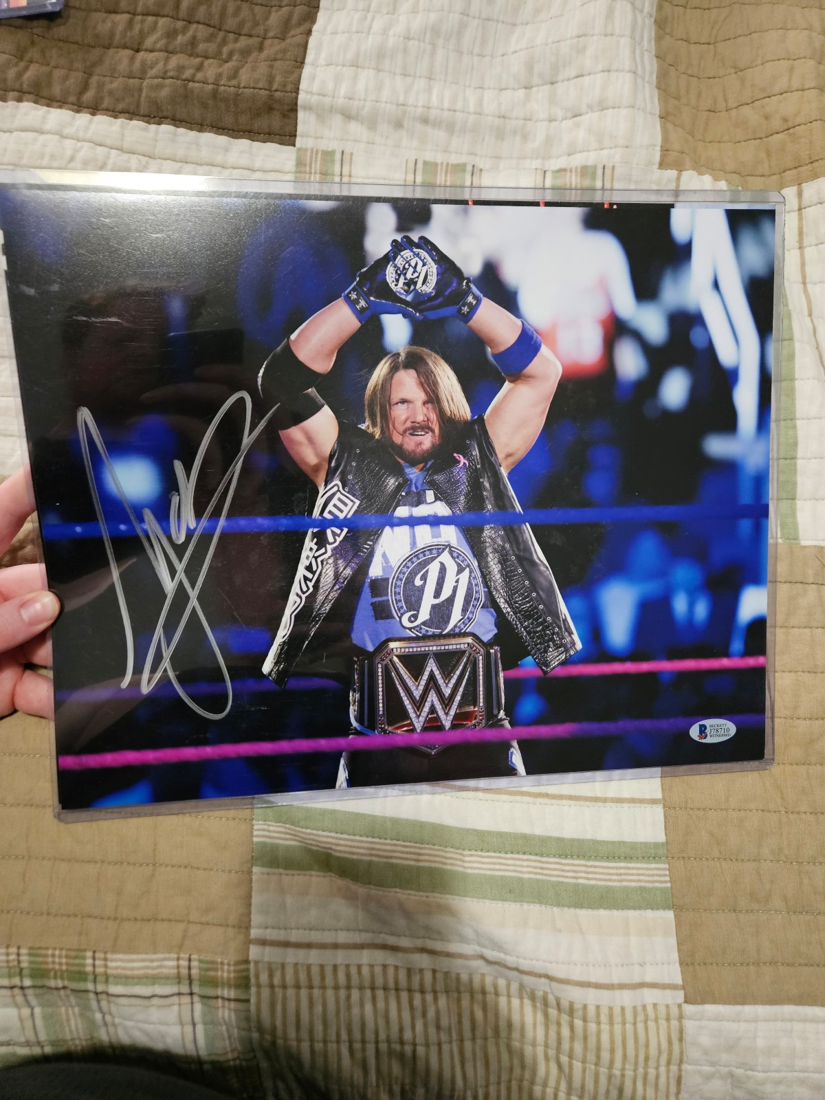 signed aj styles 11x14 photo